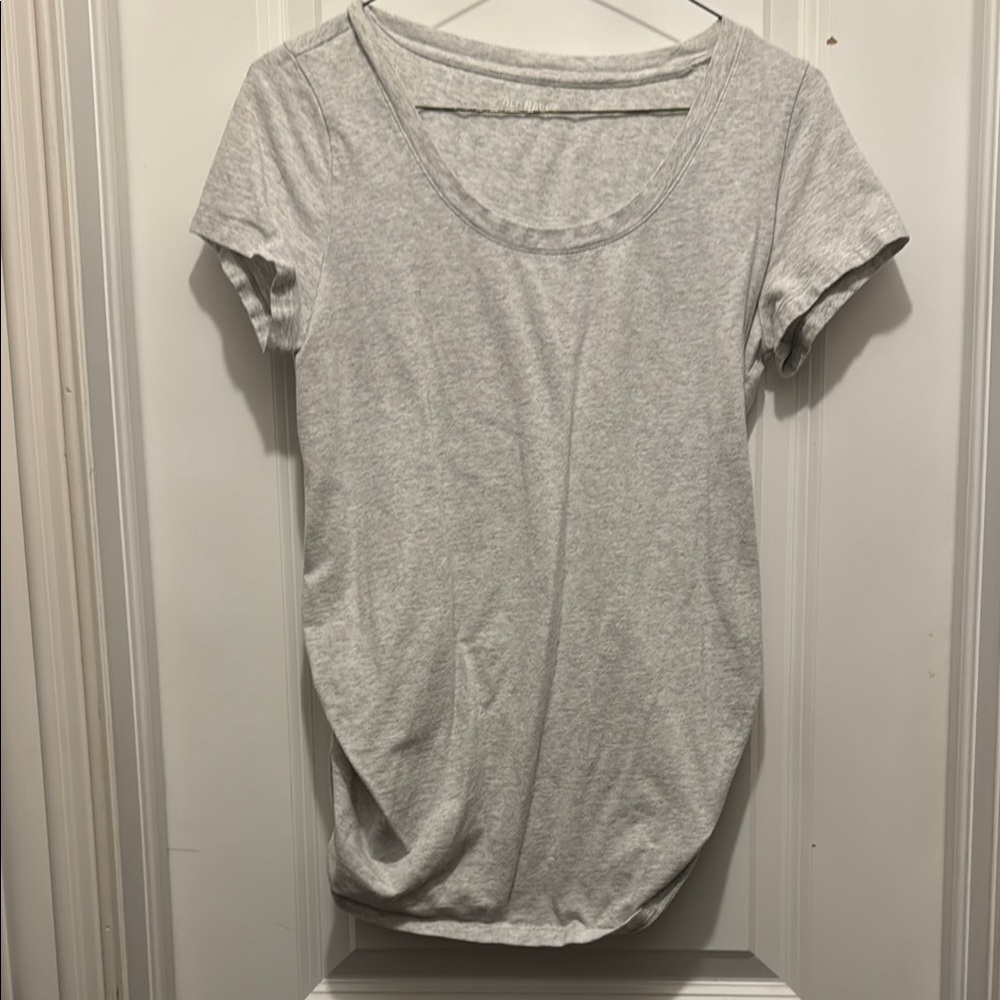 Old Navy Maternity Gray Ruched Relaxed T-Shirt